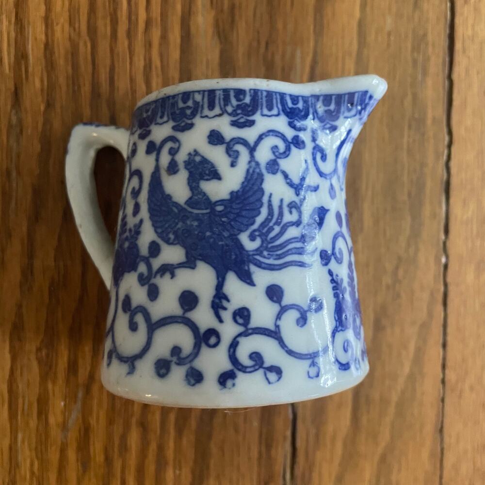 Vintage Nippon Blue And White “Blue Phoenix” Creamer Pitcher - Picture 2 of 5